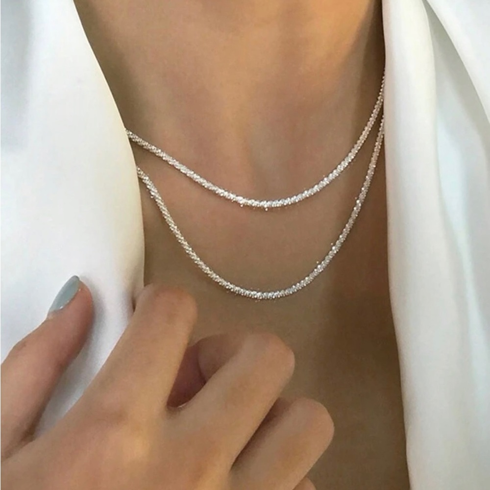 2pc Sparkling Collarbone Chains, NWT - Picture 2 of 5